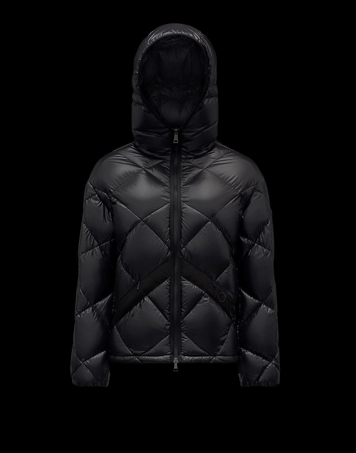 Moncler Women's Hooded Diamond-Quilt Puffer Coat — front