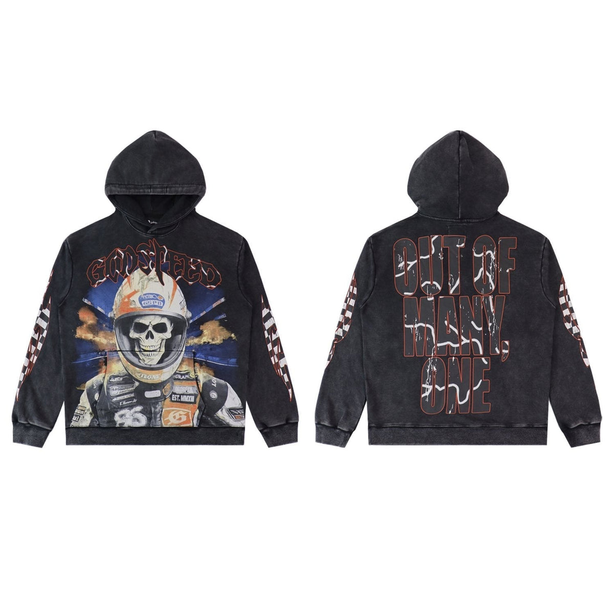 Godspeed Skull Racer Graphic Hoodie — hero