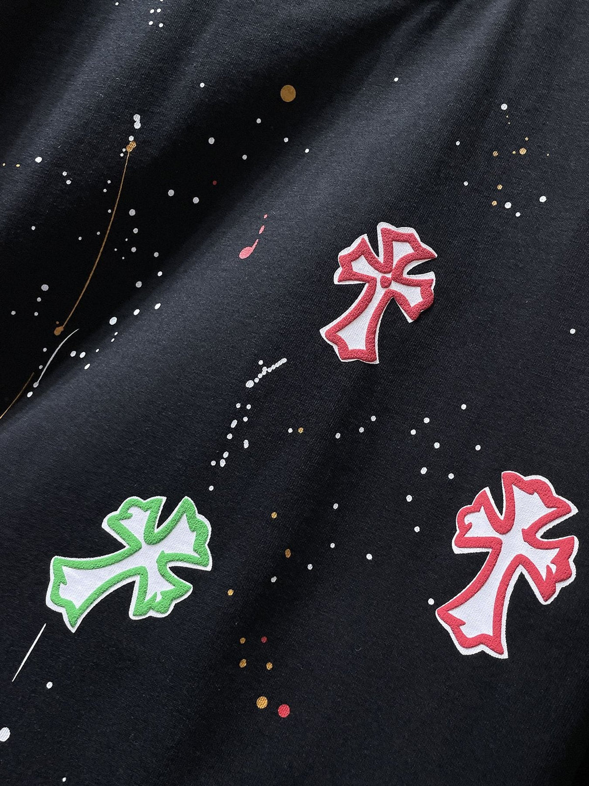 Chrome Hearts Cross Paint Splatter Graphic T-Shirt — detail